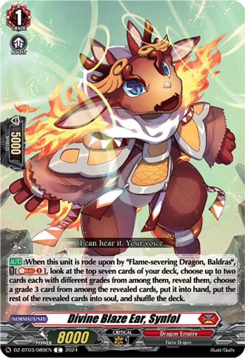 Divine Blaze Ear, Synfol, DZ-BT03: Dimensional Transcendence DZ-BT03/089EN