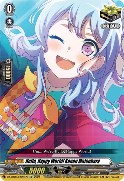 Hello, Happy World! Kanon Matsubara (EX), DZ-BT03: Dimensional Transcendence DZ-BT03/EX24EN
