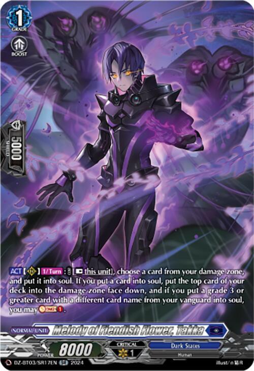 Melody of Fiendish Flower, Takka (SR), DZ-BT03: Dimensional Transcendence DZ-BT03/SR17EN