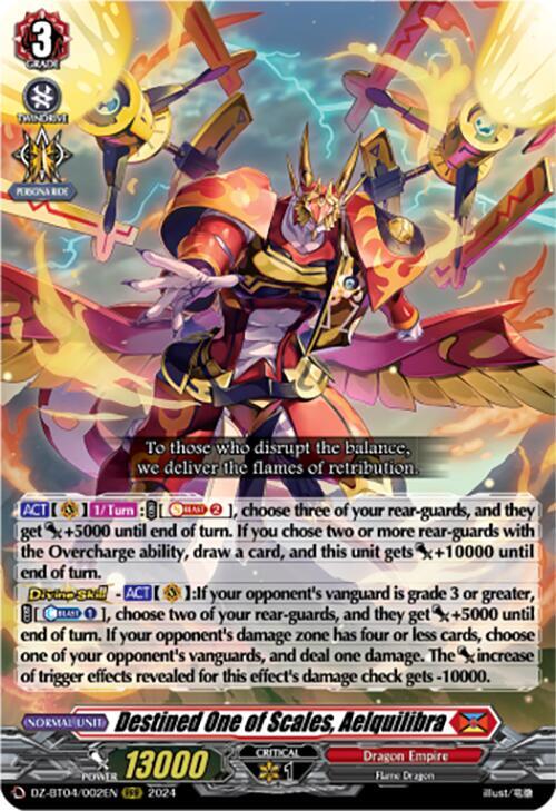 Destined One of Scales, Aelquilibra, DZ-BT04: Destined Showdown DZ-BT04/002EN