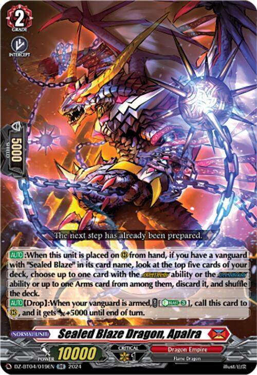 Sealed Blaze Dragon, Apalra, DZ-BT04: Destined Showdown DZ-BT04/019EN