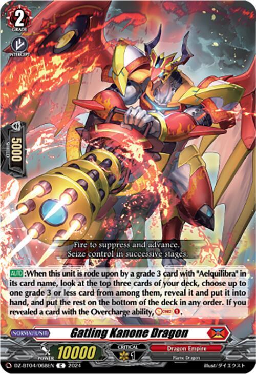 Gatling Kanone Dragon, DZ-BT04: Destined Showdown DZ-BT04/068EN