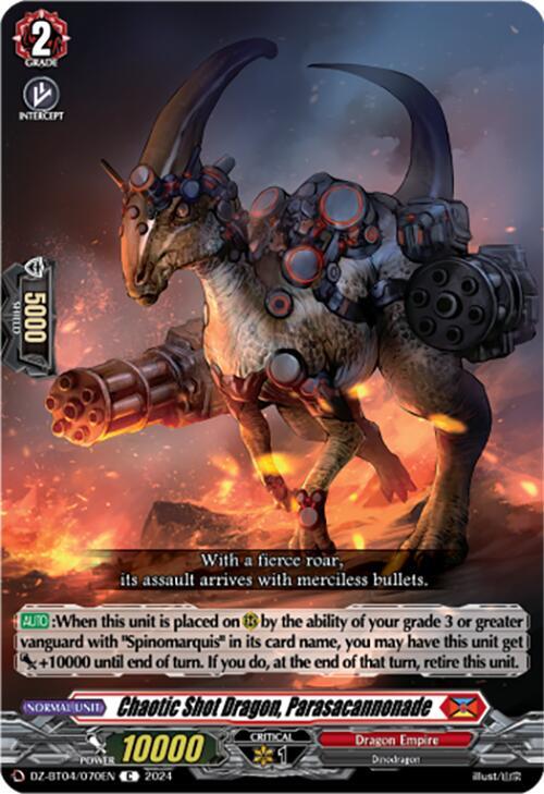 Chaotic Shot Dragon, Parasacannonade, DZ-BT04: Destined Showdown DZ-BT04/070EN