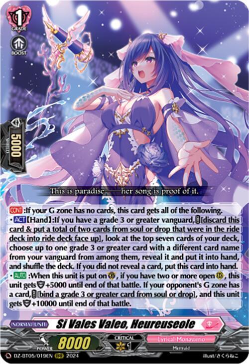 Si Vales Valeo, Heureuseole, DZ-BT05: Omniscient Awakening DZ-BT05/019EN