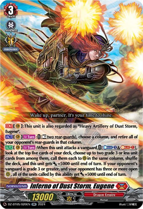 Inferno of Dust Storm, Eugene, DZ-BT05: Omniscient Awakening DZ-BT05/020EN