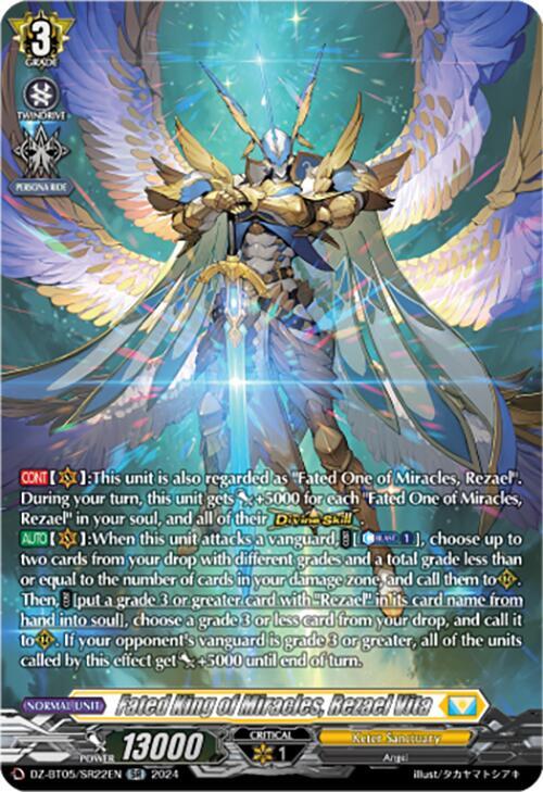 Fated King of Miracles, Rezael Vita (SR), DZ-BT05: Omniscient Awakening DZ-BT05/SR22EN