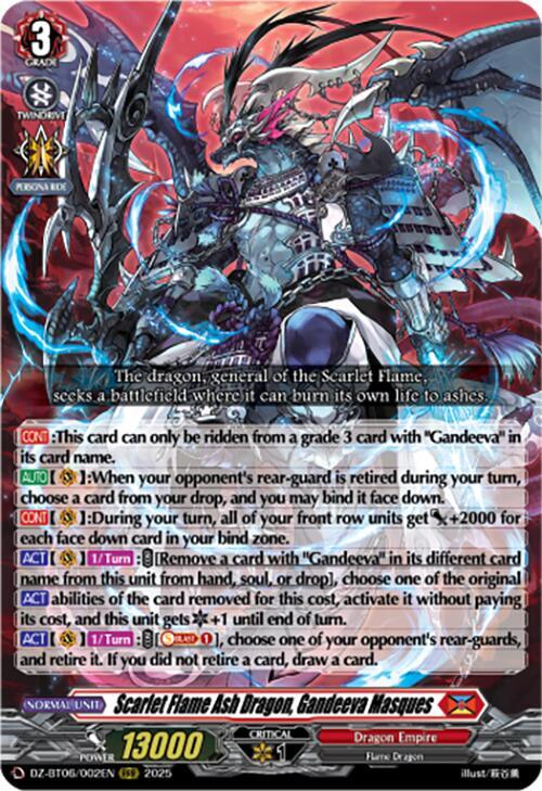 Scarlet Flame Ash Dragon, Gandeeva Masques, DZ-BT06: Generation Dragenesis DZ-BT06/002EN