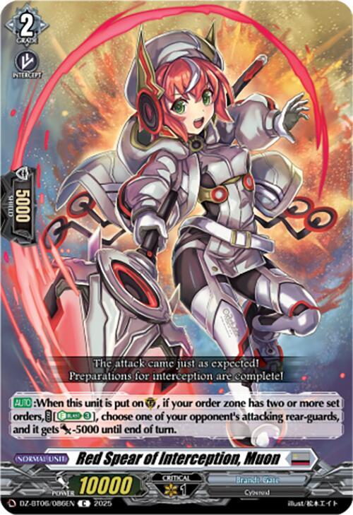 Red Spear of Interception, Muon, DZ-BT06: Generation Dragenesis DZ-BT06/086EN