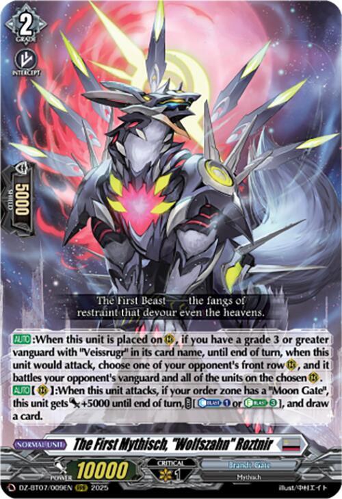 The First Mythisch, "Wolfszahn" Roztnir, DZ-BT07: Moon Fangs & Cerulean Blaze DZ-BT07/009EN