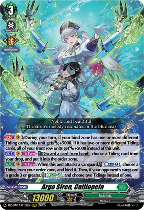 Argo Siren, Calliopeia, DZ-BT07: Moon Fangs & Cerulean Blaze DZ-BT07/013EN