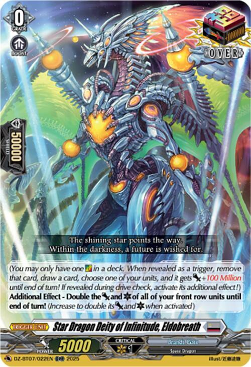 Star Dragon Deity of Infinitude, Eldobreath, DZ-BT07: Moon Fangs & Cerulean Blaze DZ-BT07/022EN