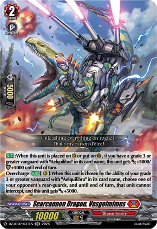 Searcannon Dragon, Vasgolmimus, DZ-BT07: Moon Fangs & Cerulean Blaze DZ-BT07/031EN