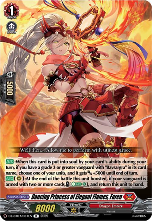 Dancing Princess of Elegant Flames, Faren, DZ-BT07: Moon Fangs & Cerulean Blaze DZ-BT07/067EN