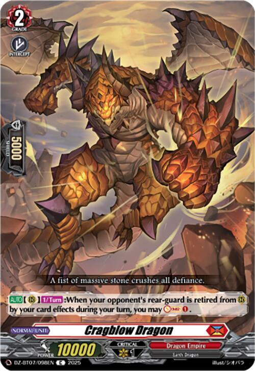 Cragblow Dragon, DZ-BT07: Moon Fangs & Cerulean Blaze DZ-BT07/098EN