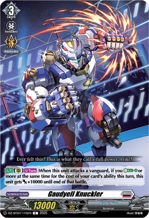 Gaudyell Knuckler, DZ-BT07: Moon Fangs & Cerulean Blaze DZ-BT07/115EN