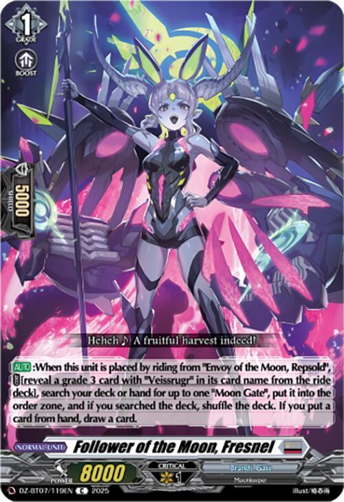 Follower of the Moon, Fresnel, DZ-BT07: Moon Fangs & Cerulean Blaze DZ-BT07/119EN