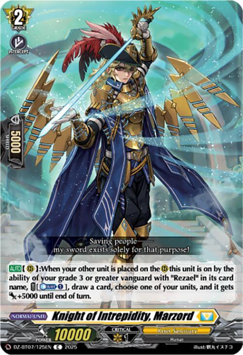 Knight of Intrepidity, Marzord, DZ-BT07: Moon Fangs & Cerulean Blaze DZ-BT07/125EN