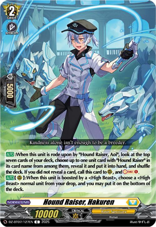 Hound Raiser, Hakuren, DZ-BT07: Moon Fangs & Cerulean Blaze DZ-BT07/127EN