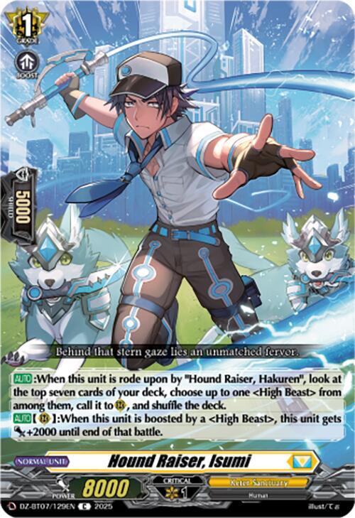 Hound Raiser, Isumi, DZ-BT07: Moon Fangs & Cerulean Blaze DZ-BT07/129EN