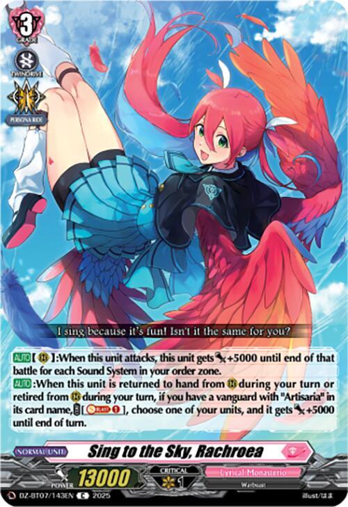 Sing to the Sky, Rachroea, DZ-BT07: Moon Fangs & Cerulean Blaze DZ-BT07/143EN
