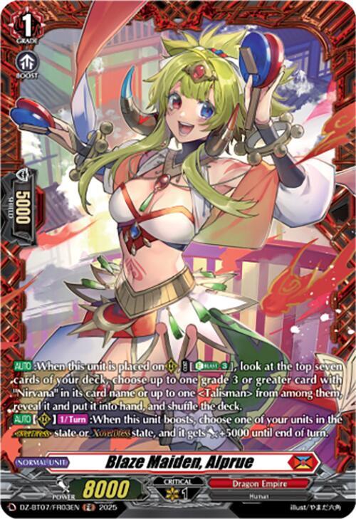 Blaze Maiden, Alprue (FR), DZ-BT07: Moon Fangs & Cerulean Blaze DZ-BT07/FR03EN