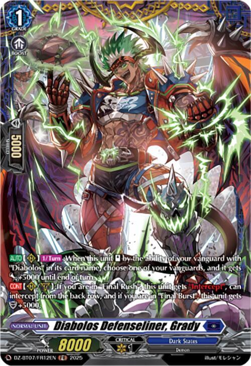 Diabolos Defenseliner, Grady (FR), DZ-BT07: Moon Fangs & Cerulean Blaze DZ-BT07/FR12EN