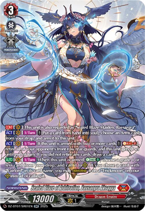 Sealed Blaze of Arbitration, Bavsargra Aksayya (SR), DZ-BT07: Moon Fangs & Cerulean Blaze DZ-BT07/SR01EN