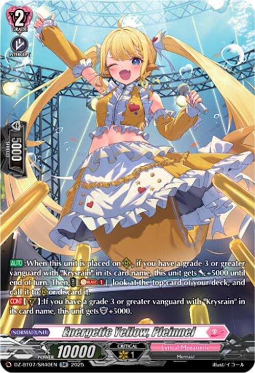 Energetic Yellow, Pleinnel (SR), DZ-BT07: Moon Fangs & Cerulean Blaze DZ-BT07/SR40EN
