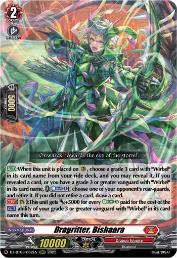 Dragritter, Bishaara, DZ-BT08: Knights 0f Rebirth DZ-BT08/002EN
