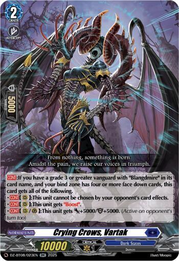 Crying Crows ,Vartak, DZ-BT08: Knights 0f Rebirth DZ-BT08/023EN