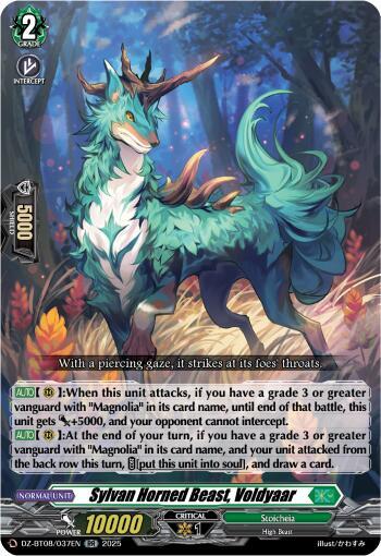 Sylvan Horned Beast, Voldyaar, DZ-BT08: Knights 0f Rebirth DZ-BT08/037EN