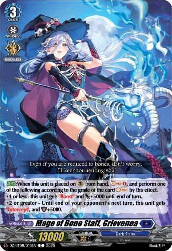 Mage of Bone Staff, Grievenea, DZ-BT08: Knights 0f Rebirth DZ-BT08/076EN