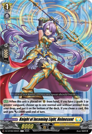 Knight of Incoming Light, Helmesent, DZ-BT08: Knights 0f Rebirth DZ-BT08/095EN
