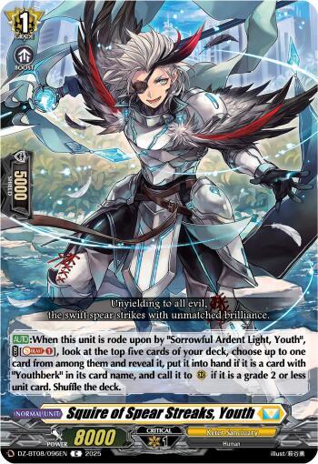 Squire of Spear Streaks, Youth, DZ-BT08: Knights 0f Rebirth DZ-BT08/096EN