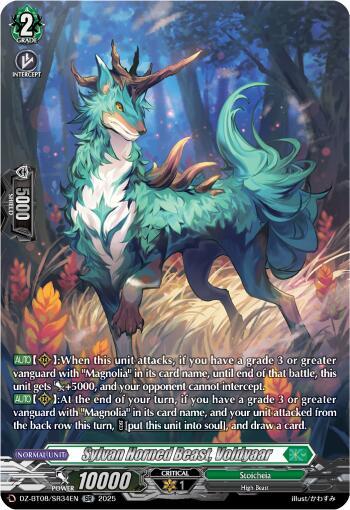 Sylvan Horned Beast,  Voldyaar (SR), DZ-BT08: Knights 0f Rebirth DZ-BT08/SR34EN