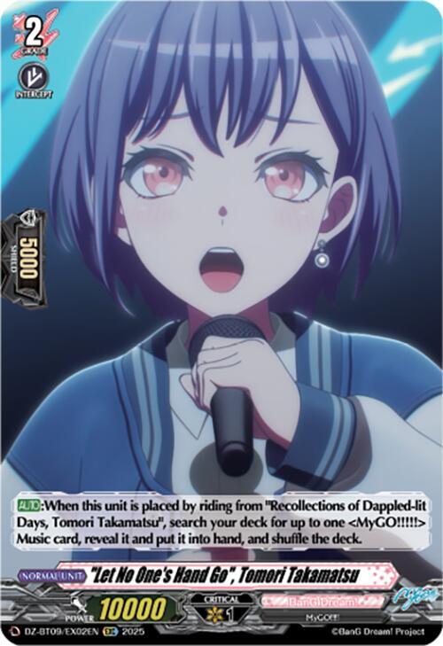 "Let No One's Hand Go", Tomori Takamatsu (EXRRR), DZ-BT09: Super Brave Detonation DZ-BT09/EX02EN