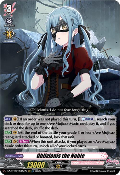 Oblivionis the Noble (EXRRR), DZ-BT09: Super Brave Detonation DZ-BT09/EX15EN