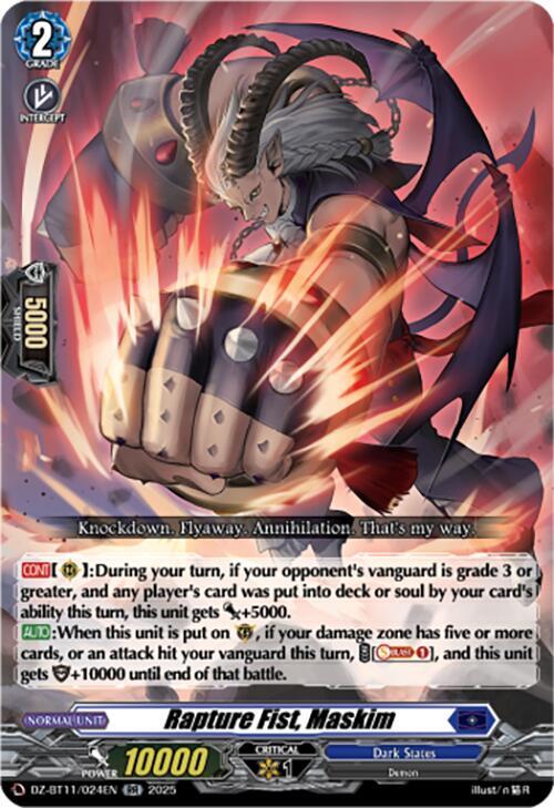 Rapture Fist, Maskim, DZ-BT11: Symphony of Might & Bloom DZ-BT11/024EN