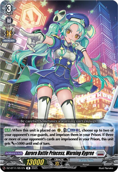 Aurora Battle Princess, Warning Kygree, DZ-BT11: Symphony of Might & Bloom DZ-BT11/051EN
