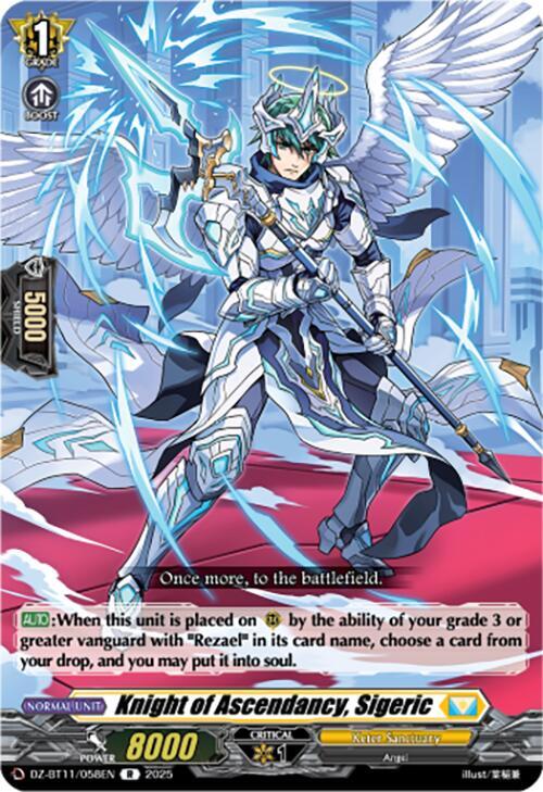 Knight of Ascendancy, Sigeric, DZ-BT11: Symphony of Might & Bloom DZ-BT11/058EN