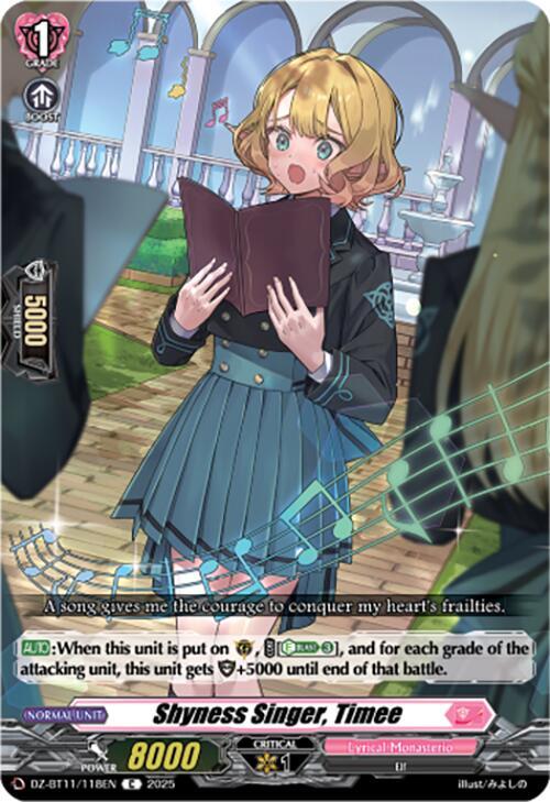 Shyness Singer, Timee, DZ-BT11: Symphony of Might & Bloom DZ-BT11/118EN