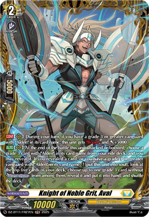 Knight of Noble Grit, Aval (FR), DZ-BT11: Symphony of Might & Bloom DZ-BT11/FR27EN