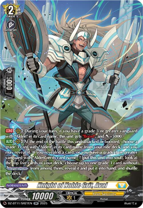 Knight of Noble Grit, Aval (SR), DZ-BT11: Symphony of Might & Bloom DZ-BT11/SR27EN