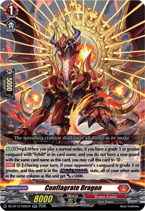 Conflagrate Dragon, DZ-BT12: Chasm of Lost Souls DZ-BT12/022EN