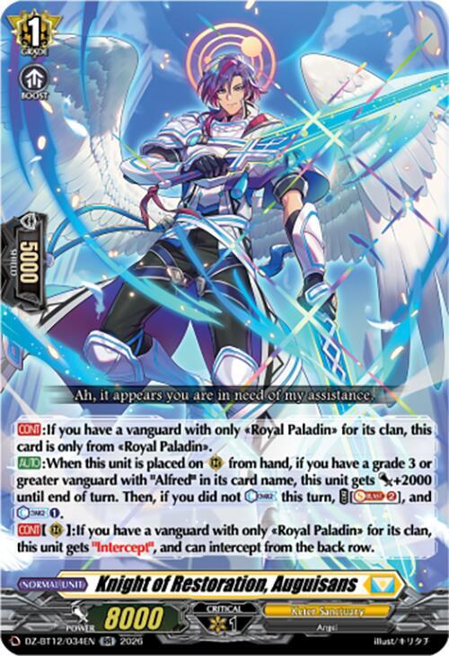 Knight of Restoration, Auguisans, DZ-BT12: Chasm of Lost Souls DZ-BT12/034EN