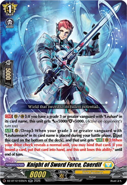 Knight of Sword Force, Caerdif, DZ-BT12: Chasm of Lost Souls DZ-BT12/035EN