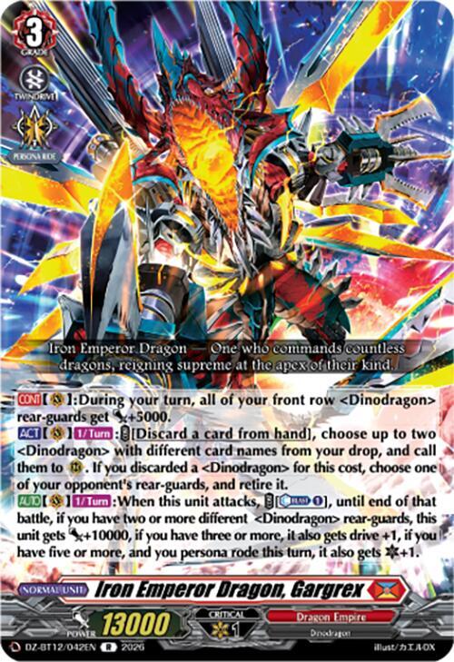 Iron Emperor Dragon, Gargrex, DZ-BT12: Chasm of Lost Souls DZ-BT12/042EN