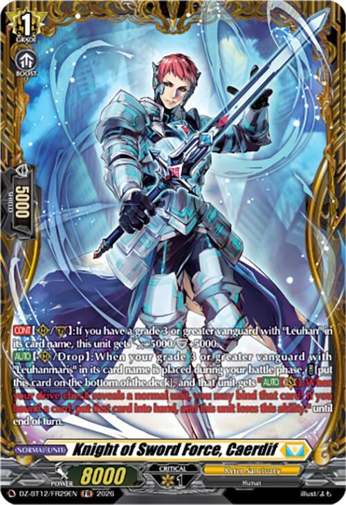 Knight of Sword Force, Caerdif (FR), DZ-BT12: Chasm of Lost Souls DZ-BT12/FR29EN