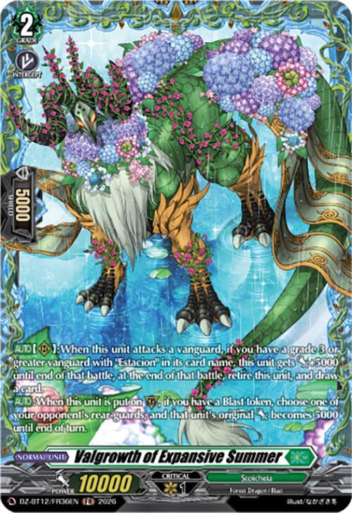 Valgrowth of Expansive Summer (FR), DZ-BT12: Chasm of Lost Souls DZ-BT12/FR36EN