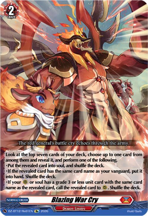 Blazing War Cry, DZ-BT12: Chasm of Lost Souls DZ-BT12/Re01EN